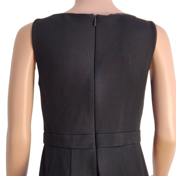 ELLEN Tracy Black Colorblock Pink Multi-Color Floral Sheath Dress Size: 4 - Picture 7 of 11